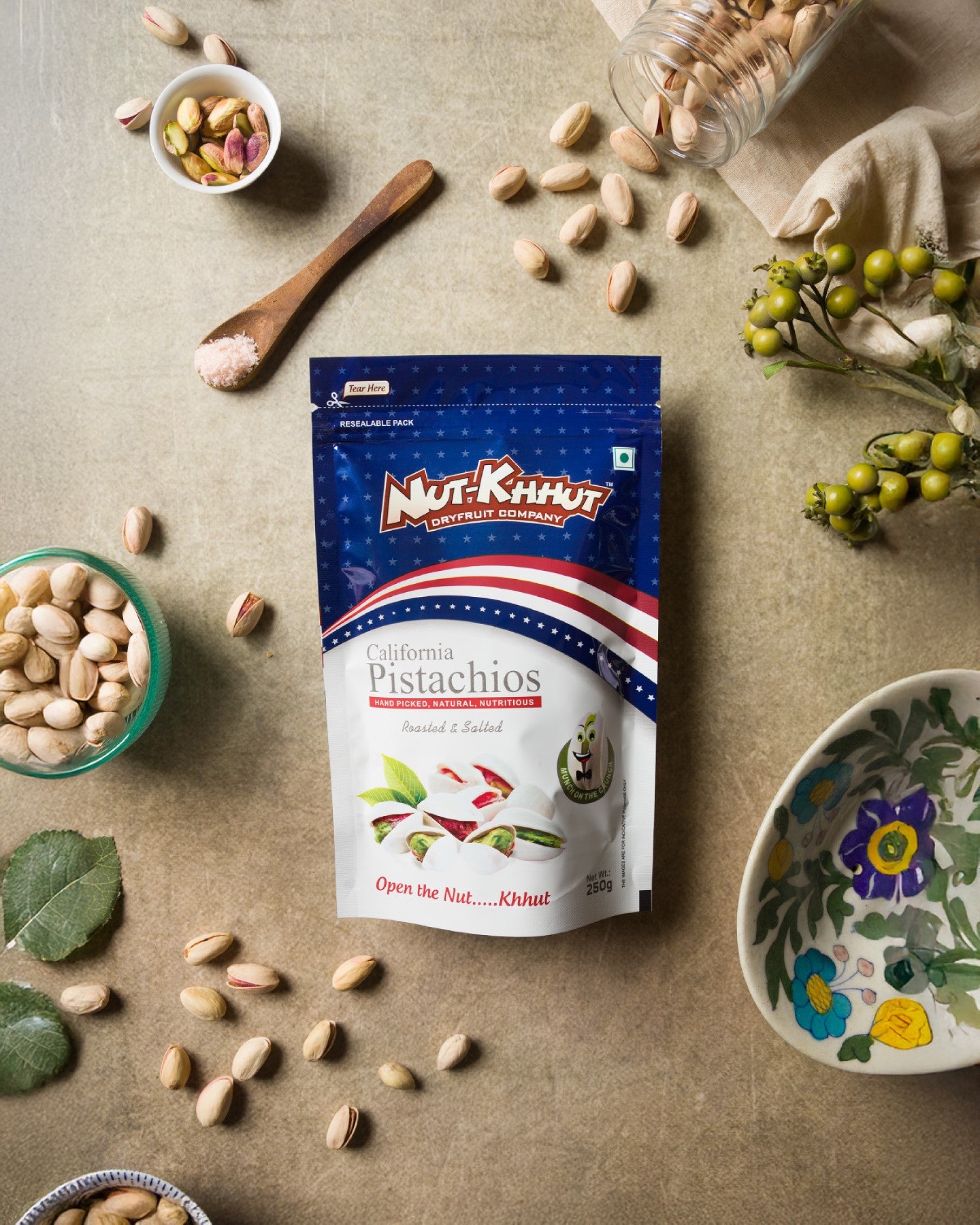 Roasted & Salted California Pistachios - 250 Grams